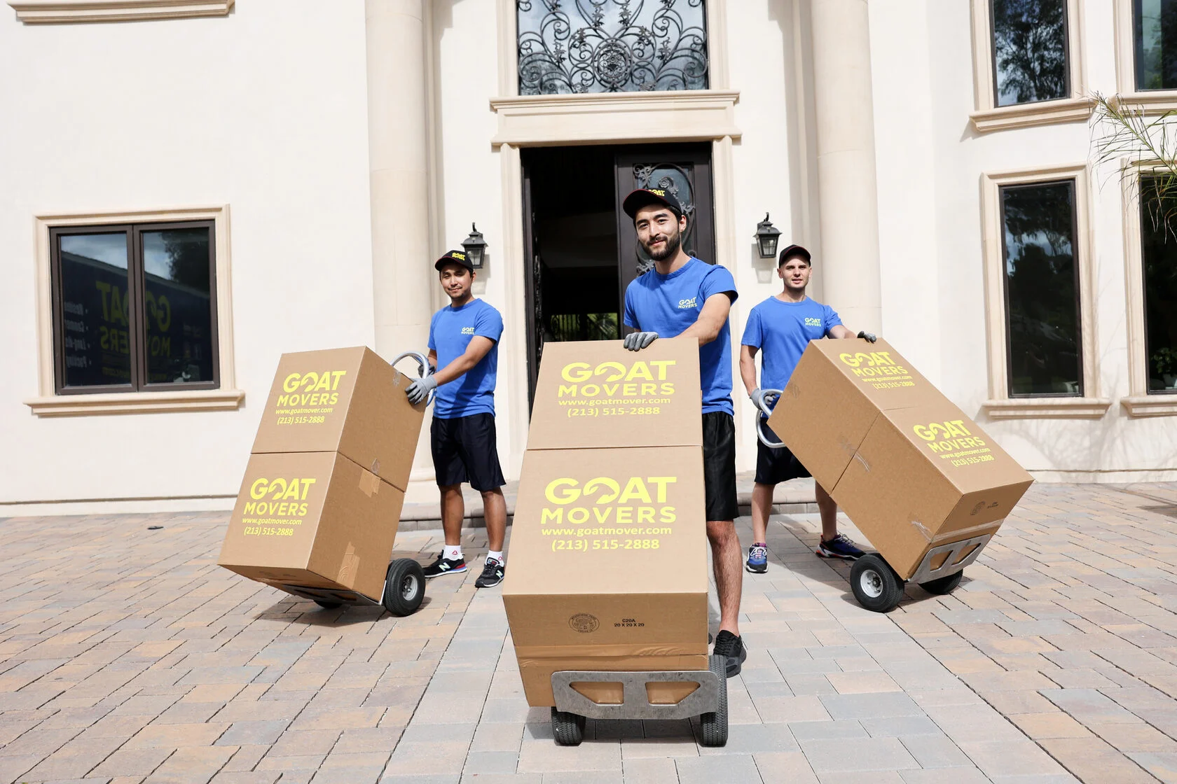 Moving crew at doorway